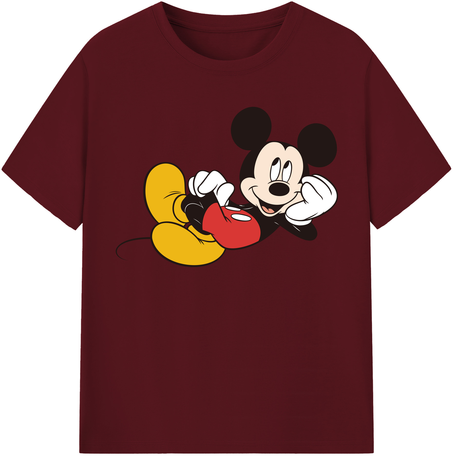 （画像用） ミッキーマウス Mickey Mouse 綿100％半袖Tシャツ（フロントプリント）